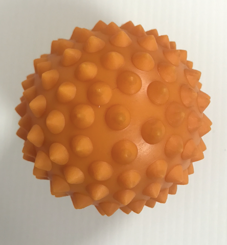 SPIKEY MASSAGE BALL 10CM ASSORTED COLOURS
